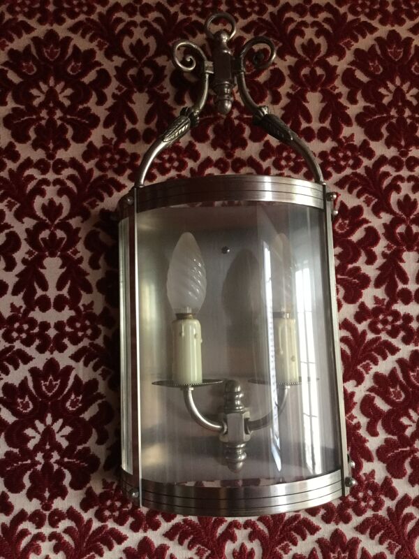 Applique en métal gris façon étain