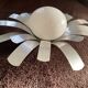 Applique fleur vintage en metal brossé Oxar