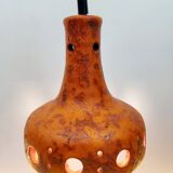 Fat Lava keramiek hanglamp, oranje tinten, jaren 50