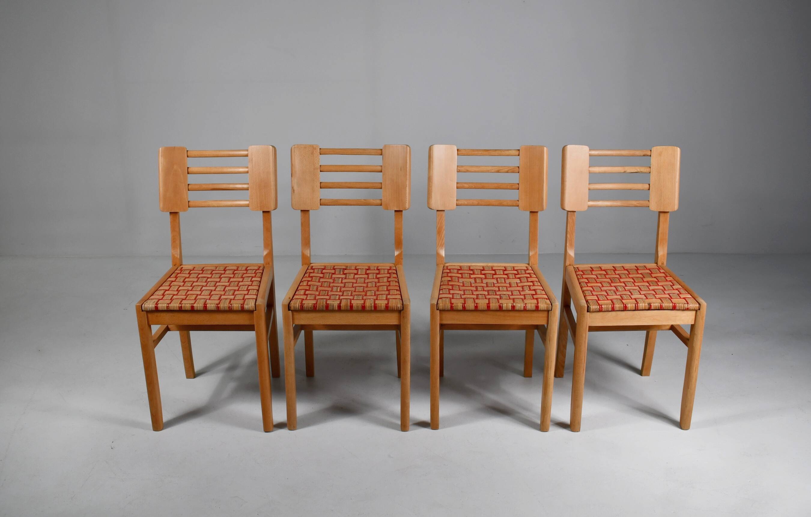 Vintage dining chairs x4 1950s by Pierre Cruège
