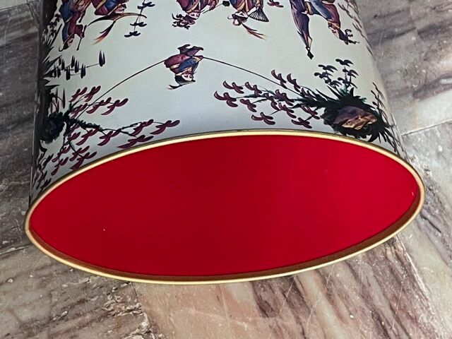 Silkscreened sheet metal paper basket 1960