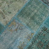 7x10 oversize teal green vintage rug 300x207cm