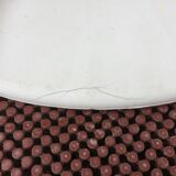 Vintage tulip base table in white pvc