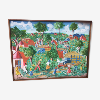 Naif haitian painting