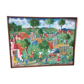 Naif haitian painting