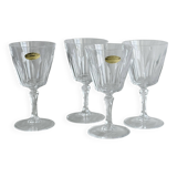 4 vintage crystal liqueur glasses