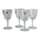 4 vintage crystal liqueur glasses