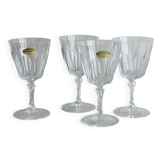 4 verres à liqueur vintage en cristal