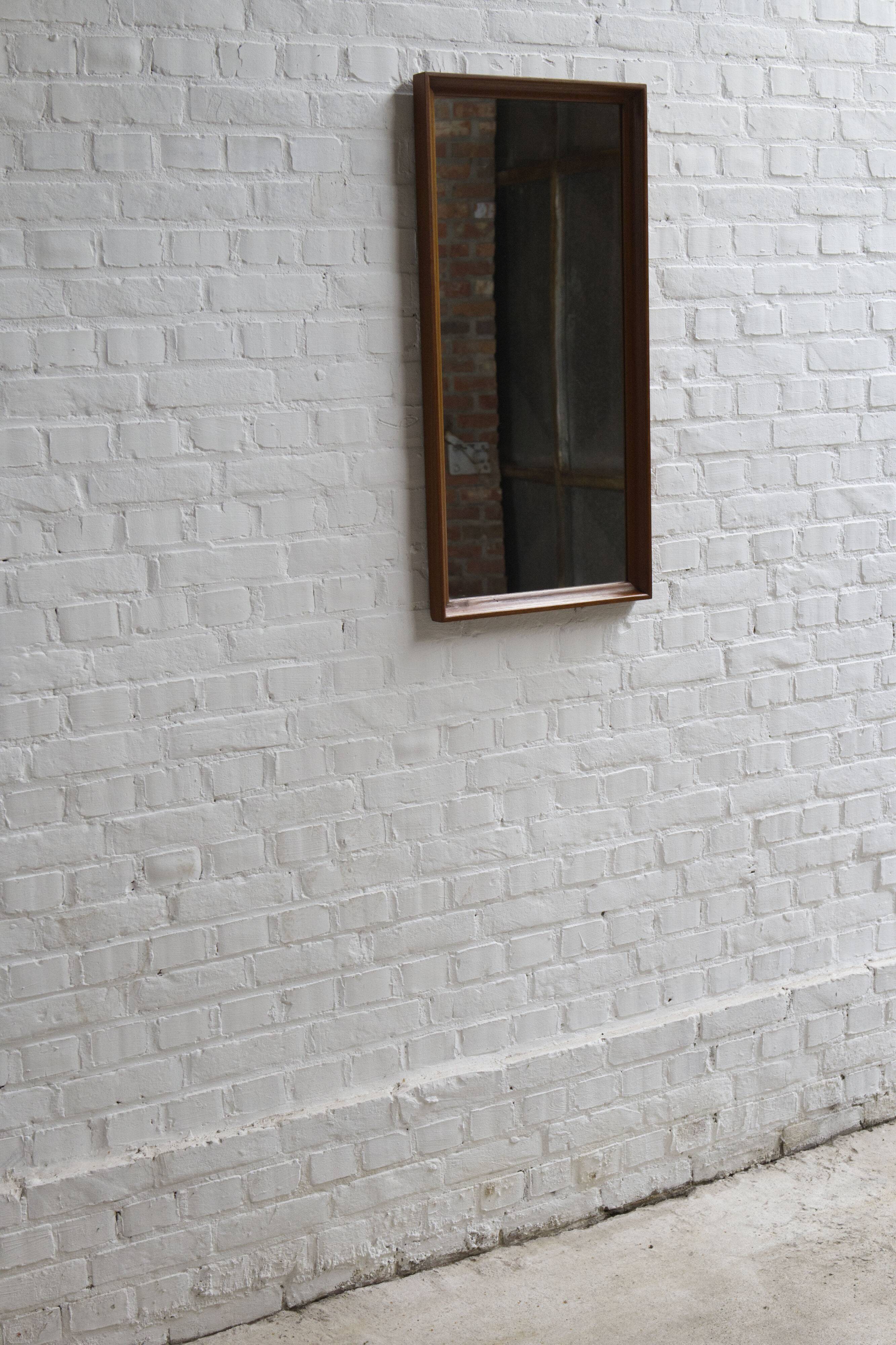 Miroir vintage danois en teck, années 1960