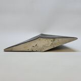 Soliflore vase in black ceramic pyramid or manta ray design