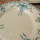 Set of 4 old opaque porcelain plates from Gien, Venice Terre de fer model