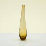 Scandinavian smoked yellow blown glass vase by Lotta Pettersson