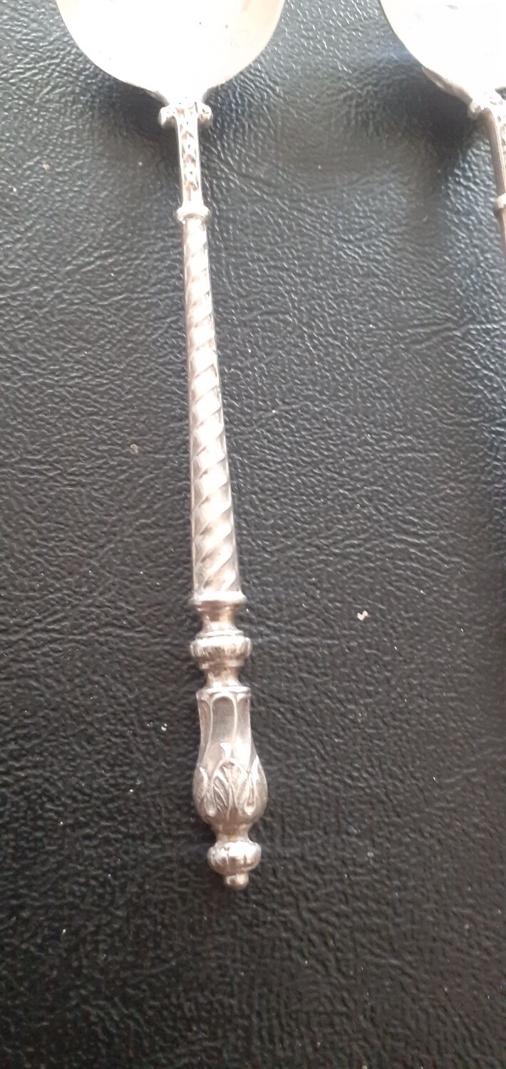 12 small spoons solid silver late nineteenth edmond bonnesoeur goldsmith