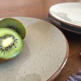 Stoneware dessert plates set of 3