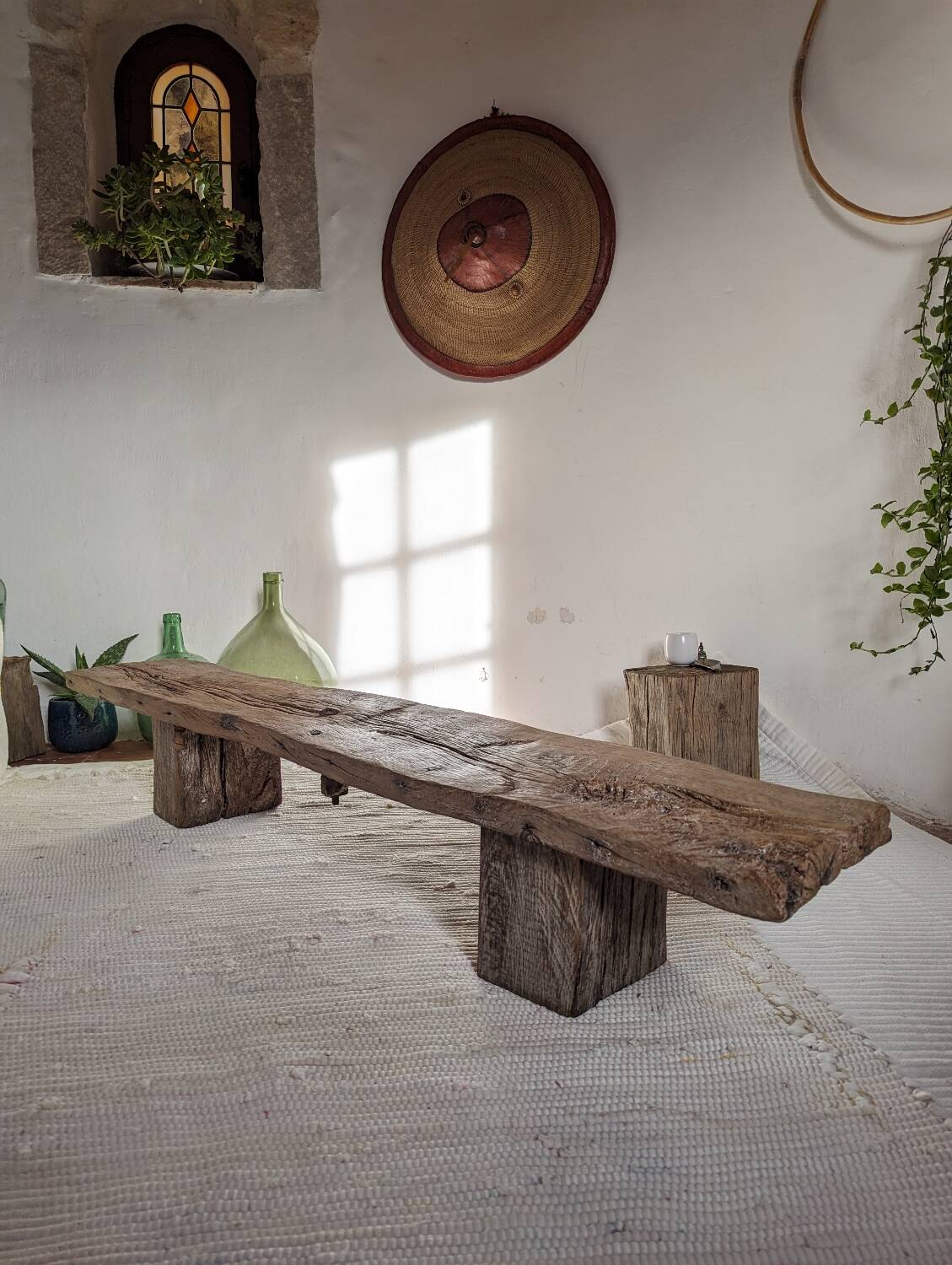 Solid oak coffee table