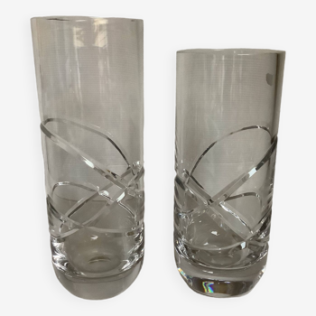 Paire de vases cristal de bohème