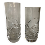 Pair of bohemian crystal vases