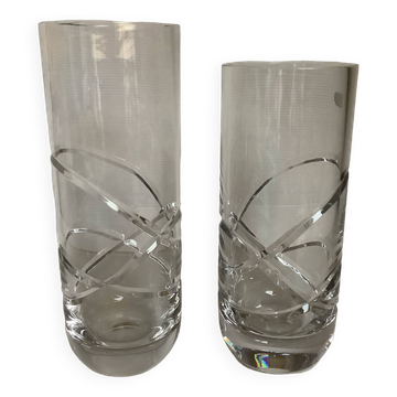 Paire de vases cristal de bohème