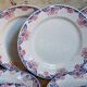 Nine Sarreguemines earthenware dessert plates, Brunoy service, 1940s