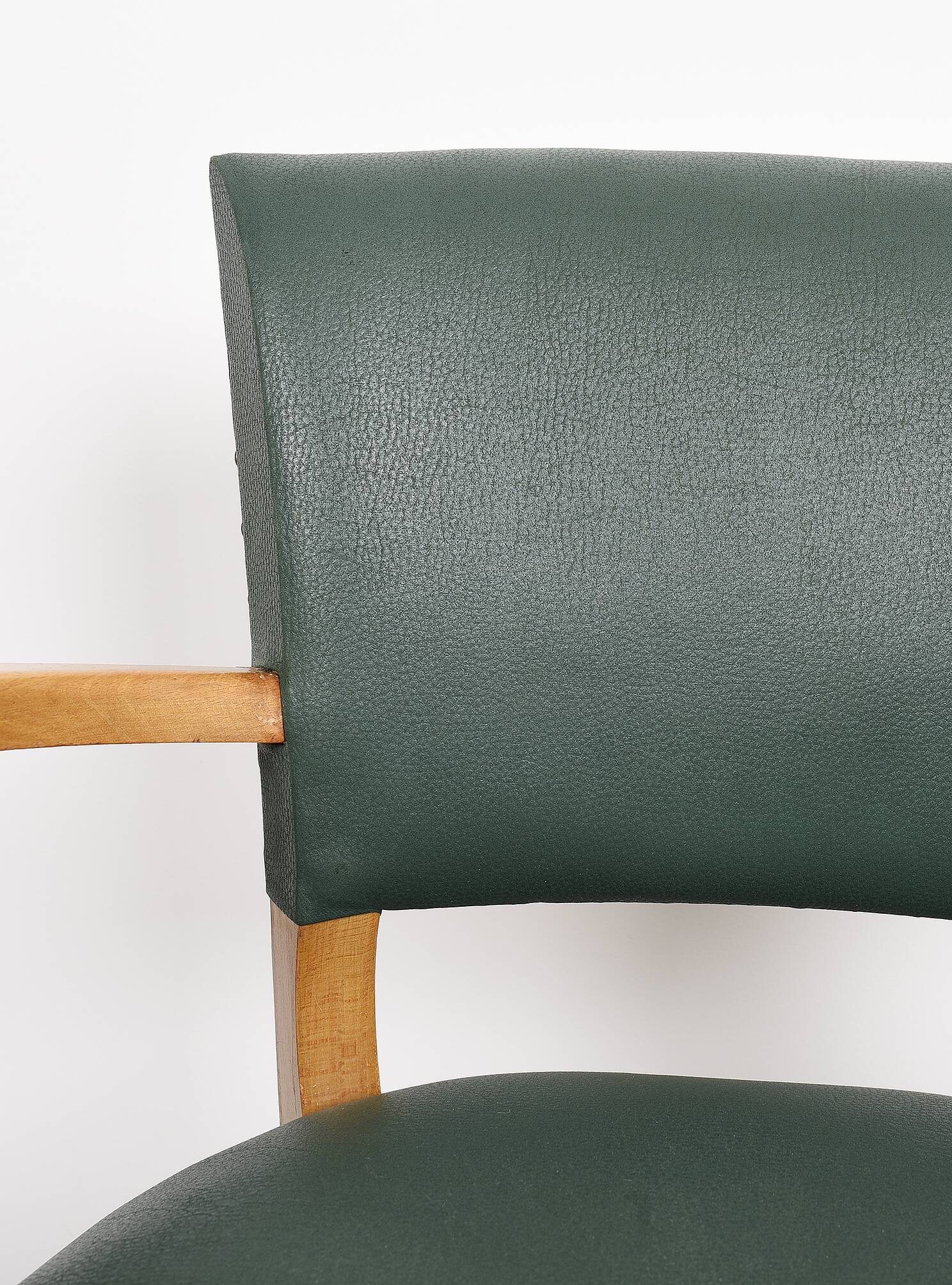 Fauteuil bridge moleskine vert