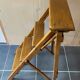 Vintage 1940s folding wooden painter's workshop stepladder with 4 steps