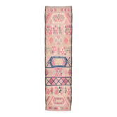 Tapis Kilim vintage multicolore doux 3x12, long tapis ethnique, 90x350 cm