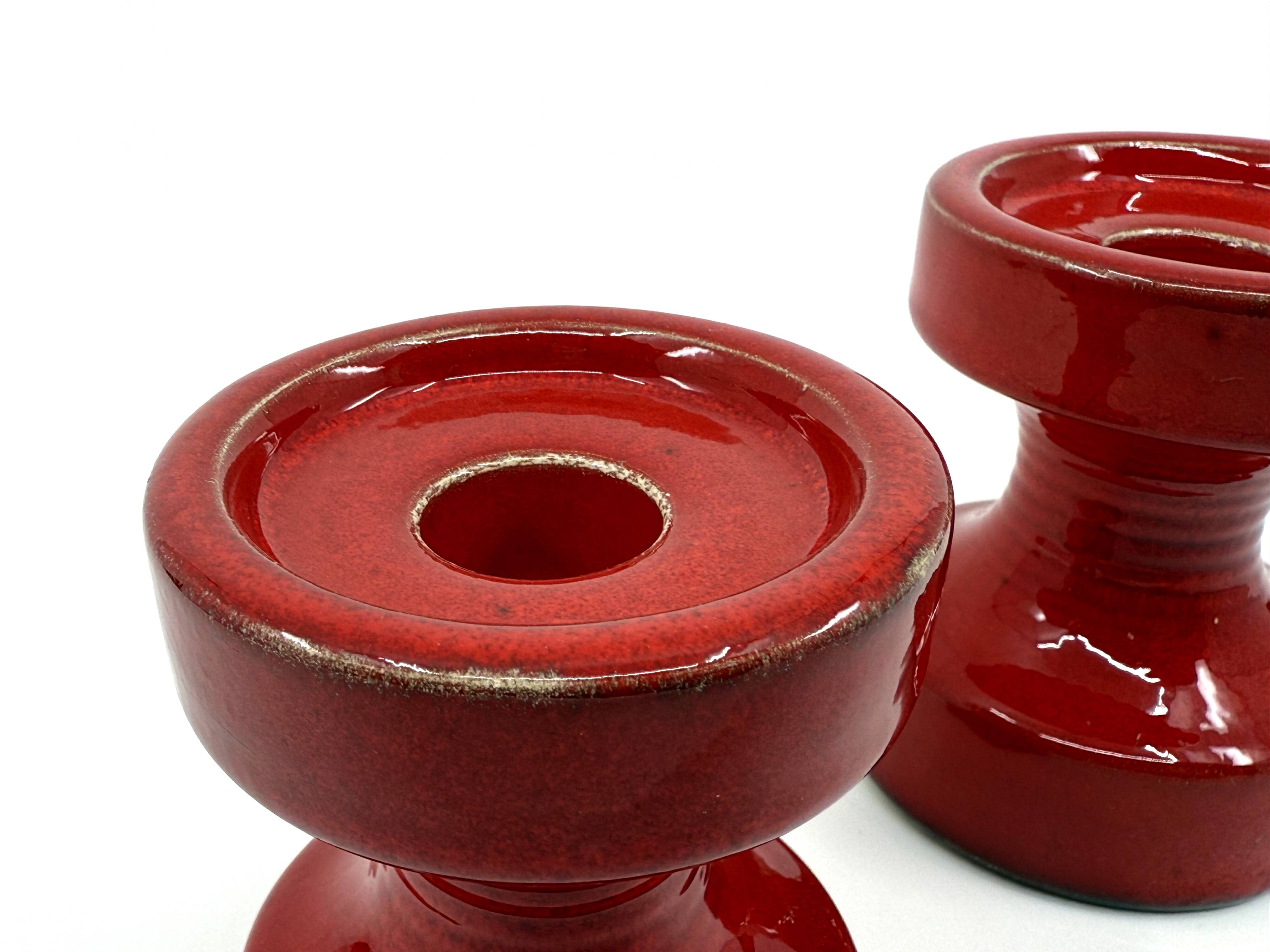 2 Steuler ceramic candle holders • Design Cari Zalloni • Circa 60-70