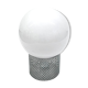 Lampe en acier chromé et verre opalin par Michel Boyer pour Verre Lumière, 1970