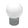 Lampe en acier chromé et verre opalin par Michel Boyer pour Verre Lumière, 1970