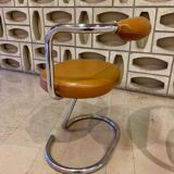Pair of Cobra chairs by Giotto Stoppino with new leather
