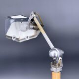 Art Deco desk lamp Pirouett chrome, brass and wood, 1930