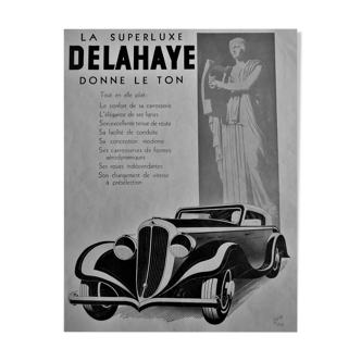 Publicité " delahaye " 1931/32