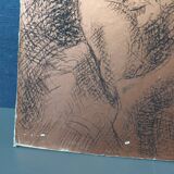 Charcoal on coppered sheet