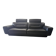 "Pulsation" canapé Roche Bobois, with headrests, black leather.