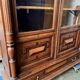 Henri II style library. Solid oak.