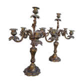 Paire de chandeliers 6 branches