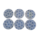 6 plates flat flowers vintage by Grindley