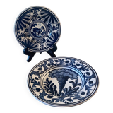 Antique handmade earthenware plates