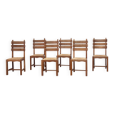 Set of six French dining chairs