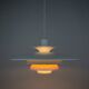 Danish vintage pendant lamp Sofie by Kurt Wiborg, Jeka, 1980s