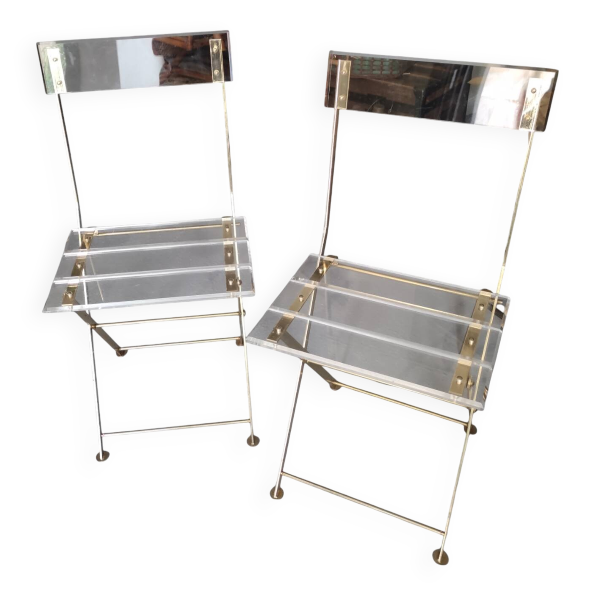 Pair of Yonel LEBOVICI folding chairs