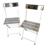 Pair of Yonel LEBOVICI folding chairs