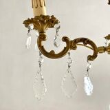 Chandelier with tassels and brass