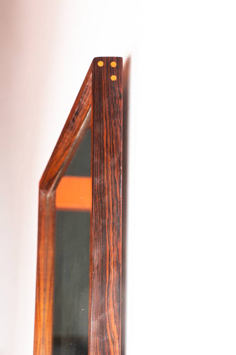 Danish Grand Mirror in rosewood by Aksel Kjesgaard for Odder 1960.