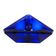 Art Deco ashtray, cobalt crystal, Moser, Czechoslovakia, 1950s