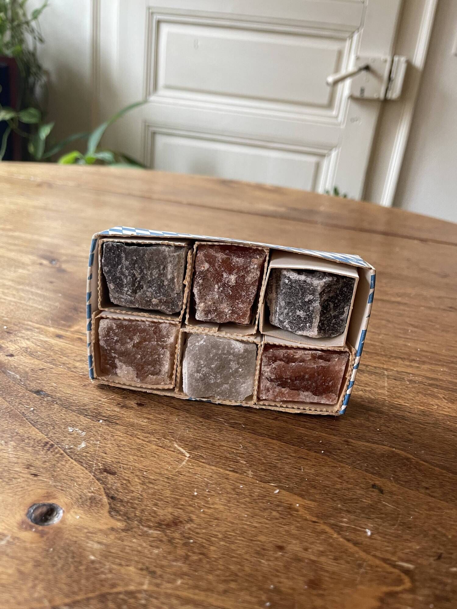 Salt crystal samples ~ souvenir from the Salzbergwerk salt mine Berchtesgaden Germany