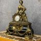 Pendule époque Napoléon III en bronze doré et marbre circa 1850