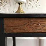 Wooden and black desk