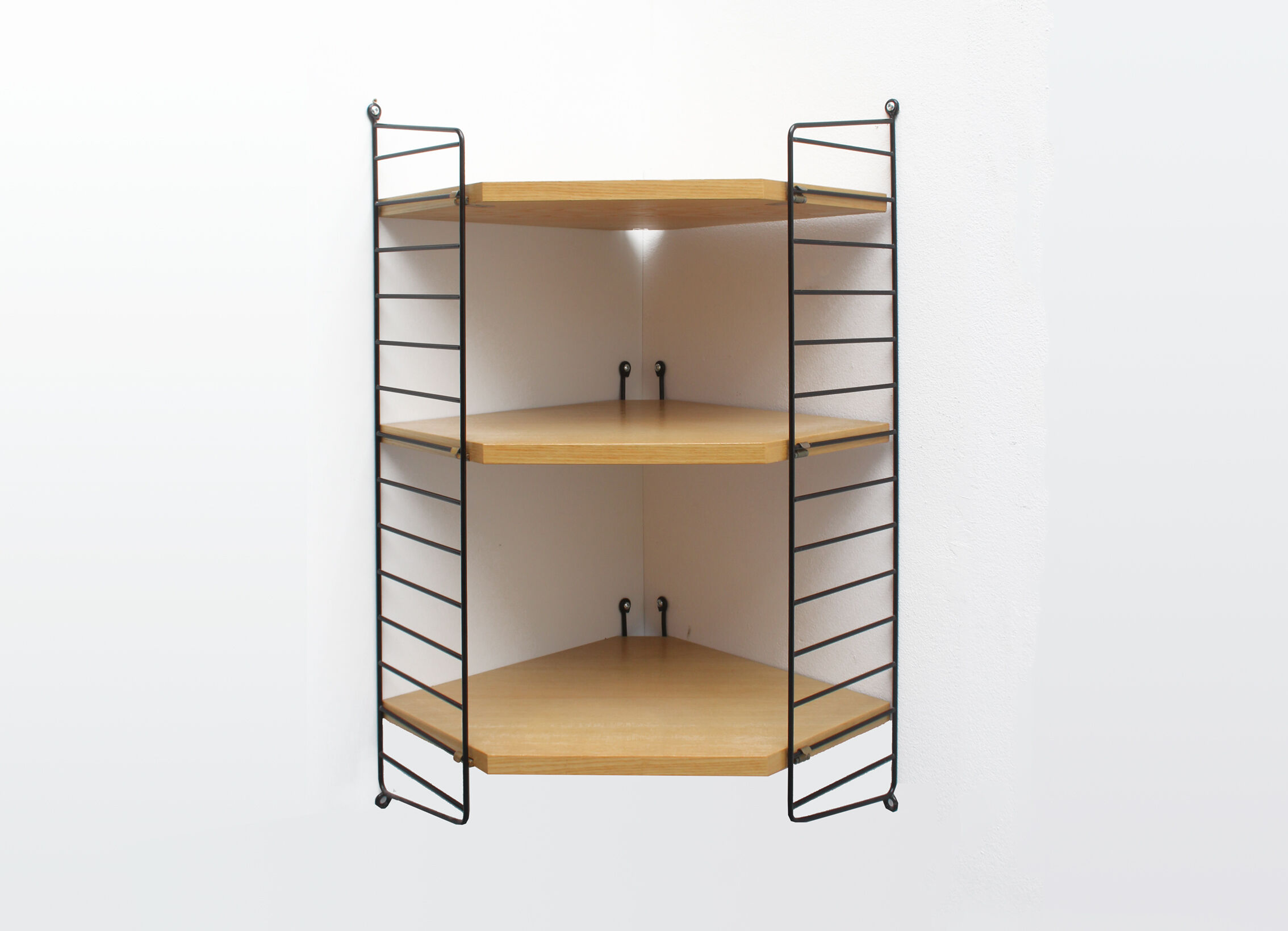 1960s corner wall unit in ash , Nisse Strinning Sweden