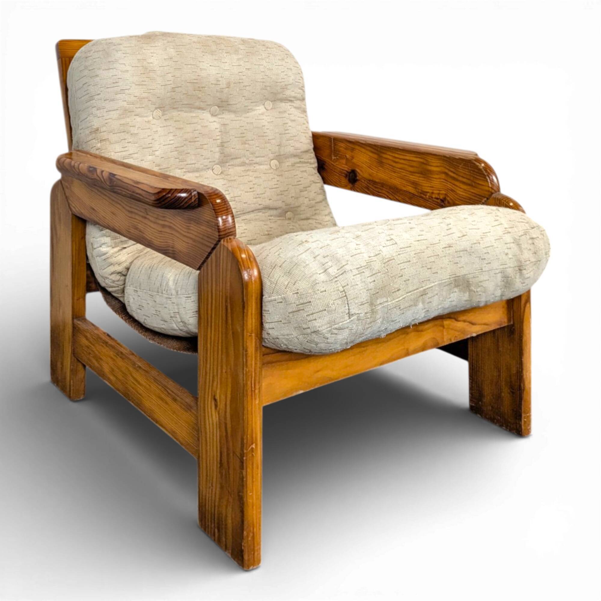 Chalet pine armchair